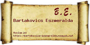 Bartakovics Eszmeralda névjegykártya